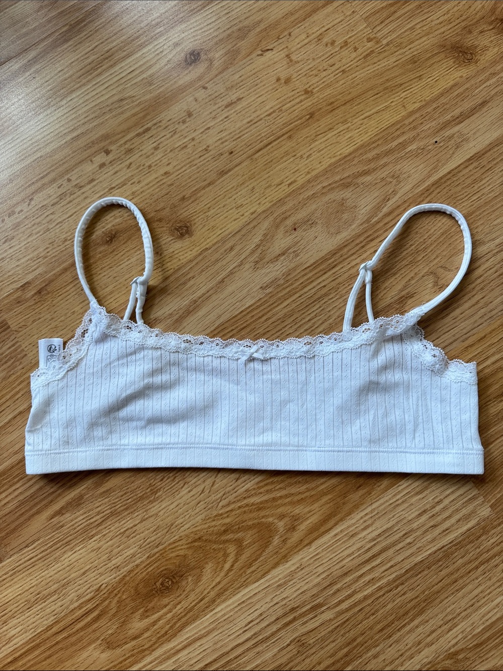 SKIMS Cotton Lace Pointelle Bralette ✨ size L - Picture 7 of 9